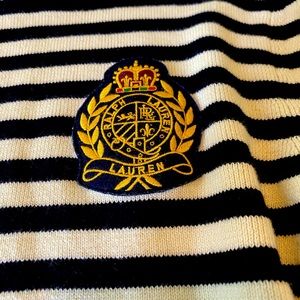 Nautical navy blue stripped Ralph Lauren turtleneck
